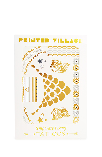 Printed Village Butterfly Chain Flash Tattoos Slide 1
