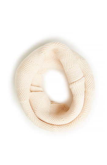 Full Knit Scalloped Infinity Scarf Slide 1