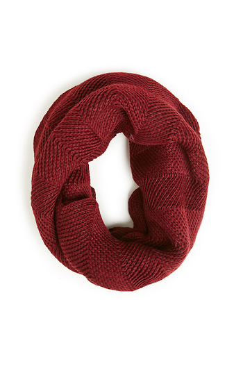 Full Knit Scalloped Infinity Scarf Slide 1