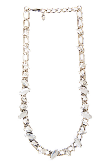 J.O.A. Crystal Jeweled Chain Necklace Slide 1
