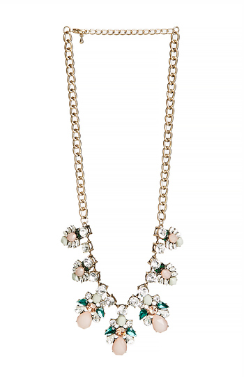 J.O.A Multi Gem Statement Necklace Slide 1