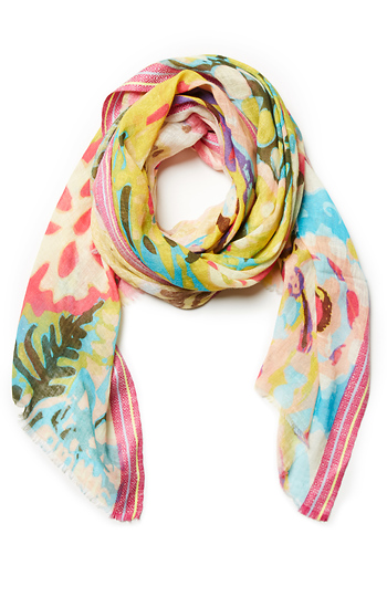 Vismaya Floral Abstract Scarf Slide 1