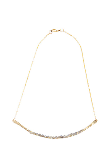 Five and Two Phoebe Necklace Gold Plated Choker Slide 1
