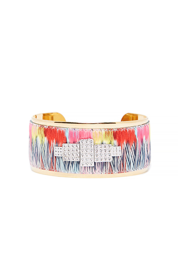 Sandy Hyun Fabric Cuff Bracelet Slide 1