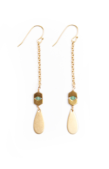 Sandy Hyun 14k Chrysoprase Earrings Slide 1