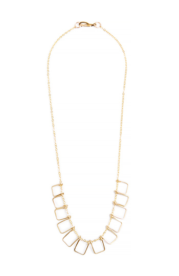 Five and Two Jill Hammered Rectangle Necklace Slide 1
