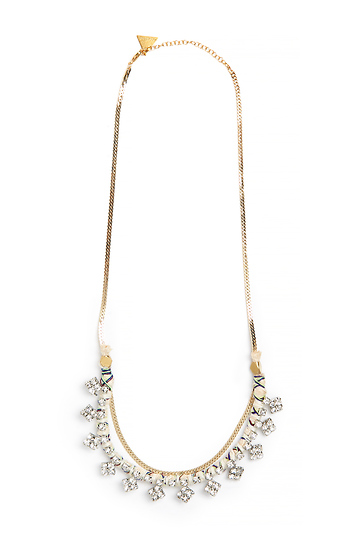 Serefina Rhinestone Hemp And Chain Necklace Slide 1