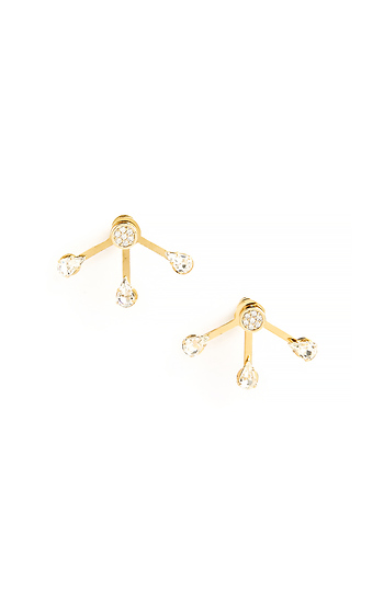 Serefina Trident Ear Jacket Studs Slide 1