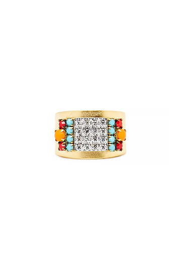 Sandy Hyun 22k Swarovski Ring Slide 1