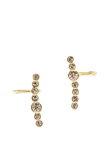 Luv AJ The Pave Curved Earring Set Slide 1