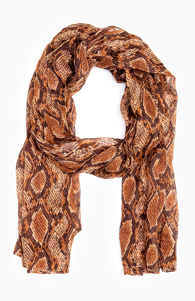 Desert Snake Scarf in Brown | DAILYLOOK
