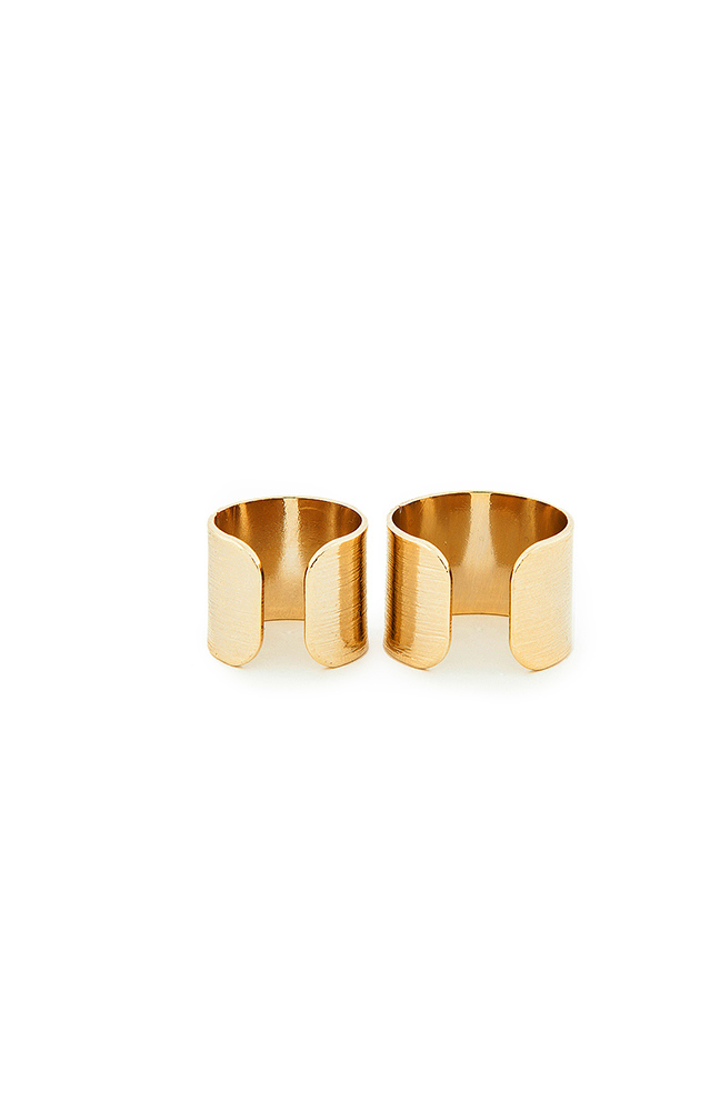 Finger Cuff Ring Set in Gold | DAILYLOOK
