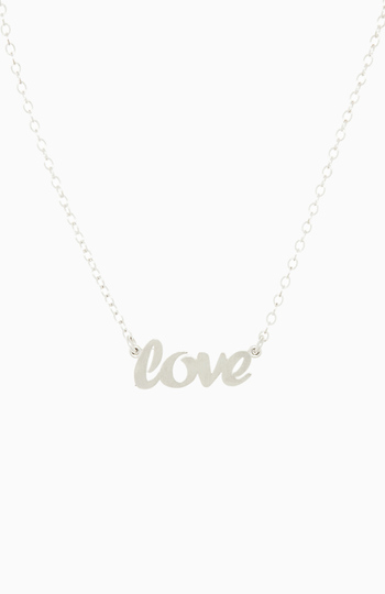 Sterling Silver Love Necklace Slide 1