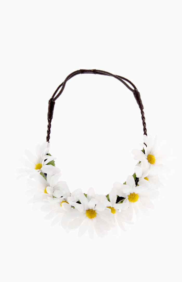 Daisy Headband in White DAILYLOOK