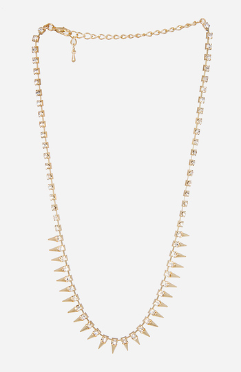 DAILYLOOK Spiked Rhinestone Necklace Slide 1