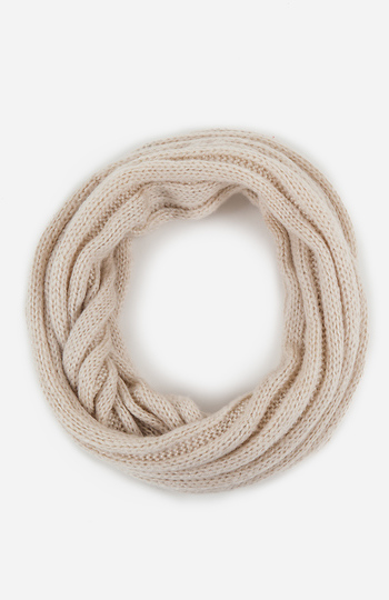 Knitted Rows Infinity Scarf Slide 1