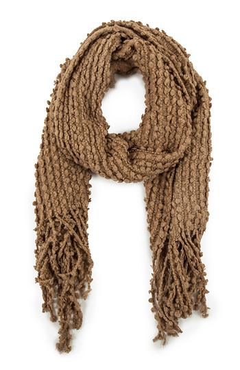 Soft Nubby Knitted Scarf Slide 1