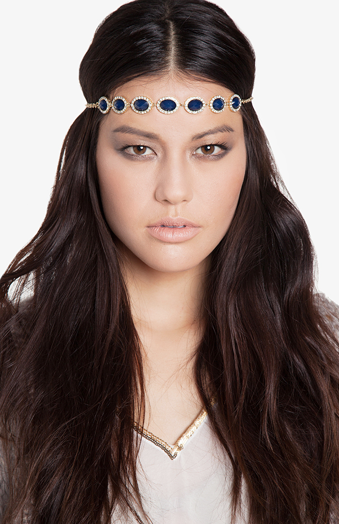 Regal Stone Headband in Navy DAILYLOOK