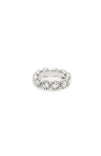 DAILYLOOK Crystal Flowers Ring Slide 1