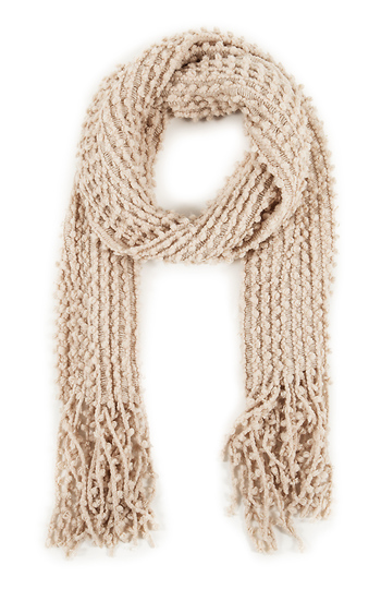 Soft Nubby Knitted Scarf Slide 1
