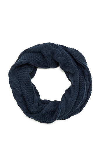 Chunky Cable Knit Infinity Scarf Slide 1