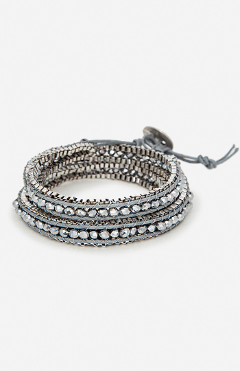 Beaded Box Chain Wrap Bracelet Slide 1