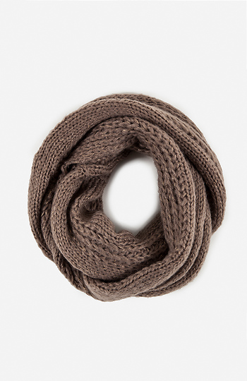 Sparkling Braided Knit Scarf Slide 1