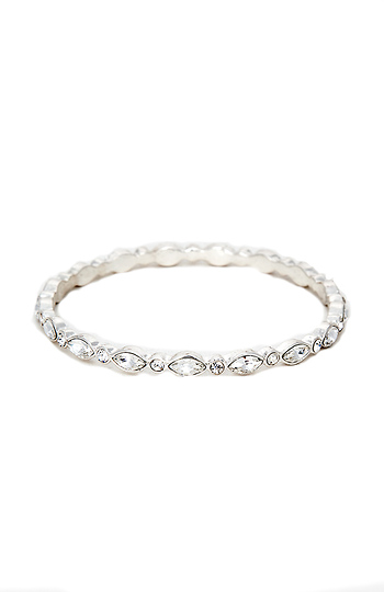 DAILYLOOK Alternating Rhinestones Bangle Bracelet Slide 1