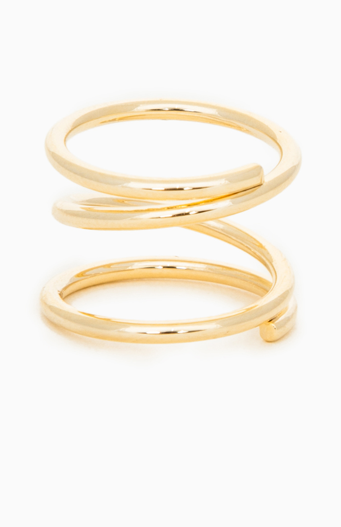 Spiral Midi Ring in Gold DAILYLOOK
