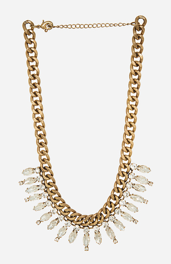 DAILYLOOK Antiqued Crystal Chain Necklace Slide 1