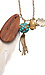 Vintage Feather Charm Cluster Necklace Thumb 2