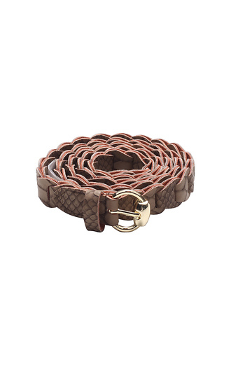 Snakeskin Leather Belt Slide 1