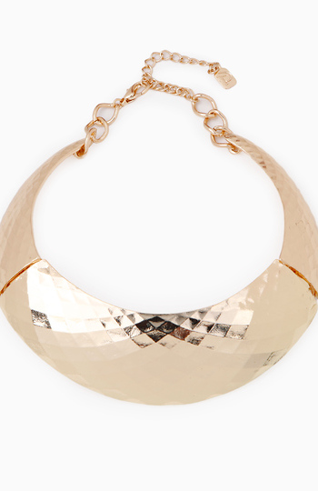 Geometric Plated Collar Necklace Slide 1