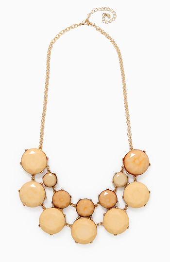 Two Tiered Circle Stone Necklace Slide 1