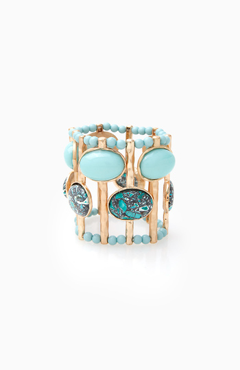 Rustic Stone Cage Cuff Slide 1