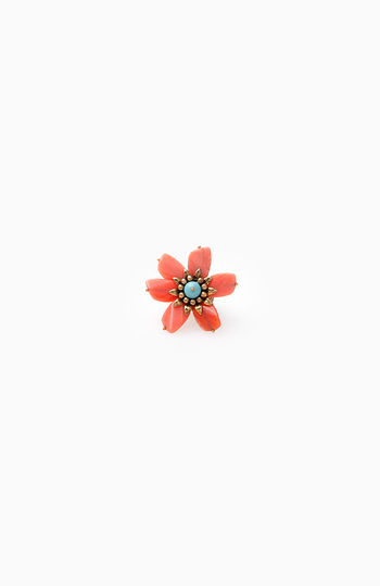 Beaded Exotic Floral Ring Slide 1