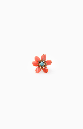 Beaded Exotic Floral Ring Slide 1