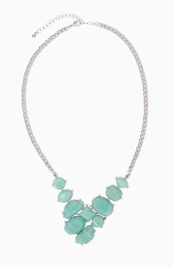 Sea Green Cluster Necklace Slide 1