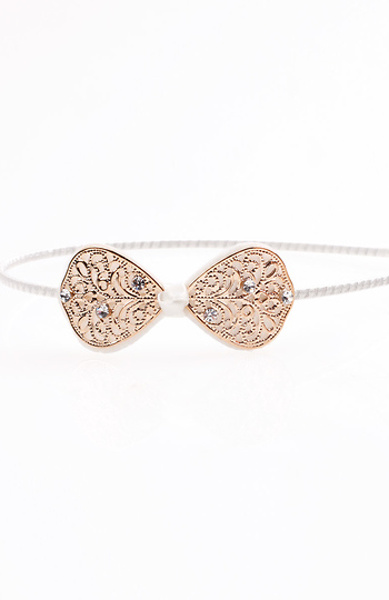Orelia Crystal Ribbon Hairband Slide 1
