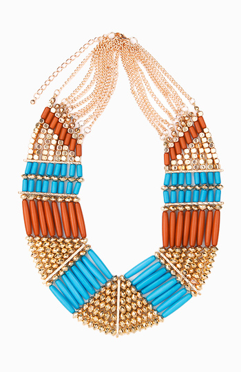 Multi Beaded Statement Necklace Slide 1