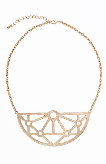 Half Moon Pendant Chain Necklace Slide 1