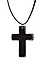 Black Cross Pendant Necklace Thumb 3