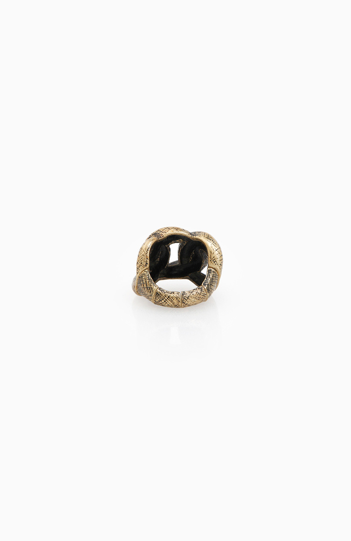 Antique Chain Link Ring in Gold | DAILYLOOK