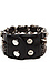 Chained Black Leather Cuff Thumb 2