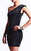 Chained Black Leather Cuff Thumb 3