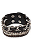 Chained Black Leather Cuff Thumb 1