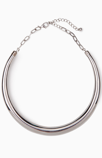 Liquid Silver Collar Necklace Slide 1