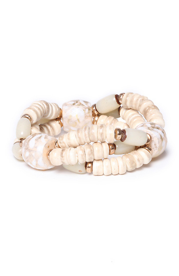 Elastic Beaded Coil Bracelet Slide 1