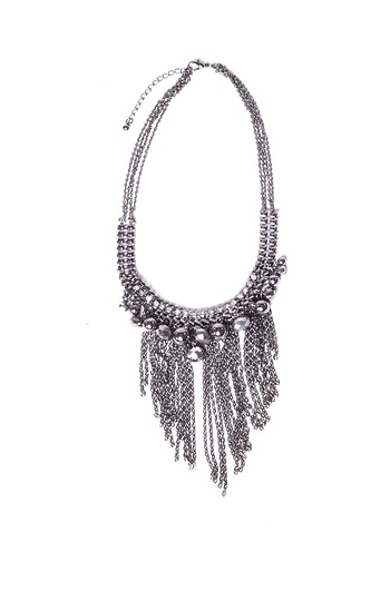 Chain Fringe Cluster Frontal Necklace Slide 1