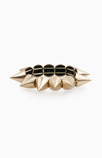Rusted Gold Spike Bracelet Slide 1